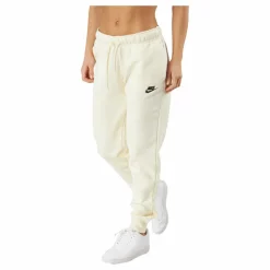 Nike Sportswear Club Fleece Women's Mid-Rise Joggers COCONUT MILK/BLACK Beige Sale