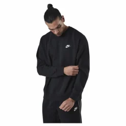 Sportswear Club Men's French Terry Crew BLACK/WHITE*Nike Sale