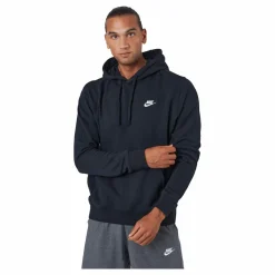 Nike Sportswear Club Men's Pullover Hoodie BLACK/BLACK/WHITE Svart Best