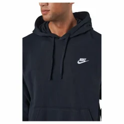 Nike Sportswear Club Men's Pullover Hoodie BLACK/BLACK/WHITE Svart Best