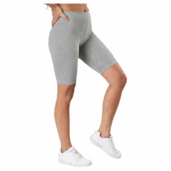 Nike Sportswear Essential Women's Mid-Rise Bike Shorts DK GREY HEATHER/WHITE Grå Hot