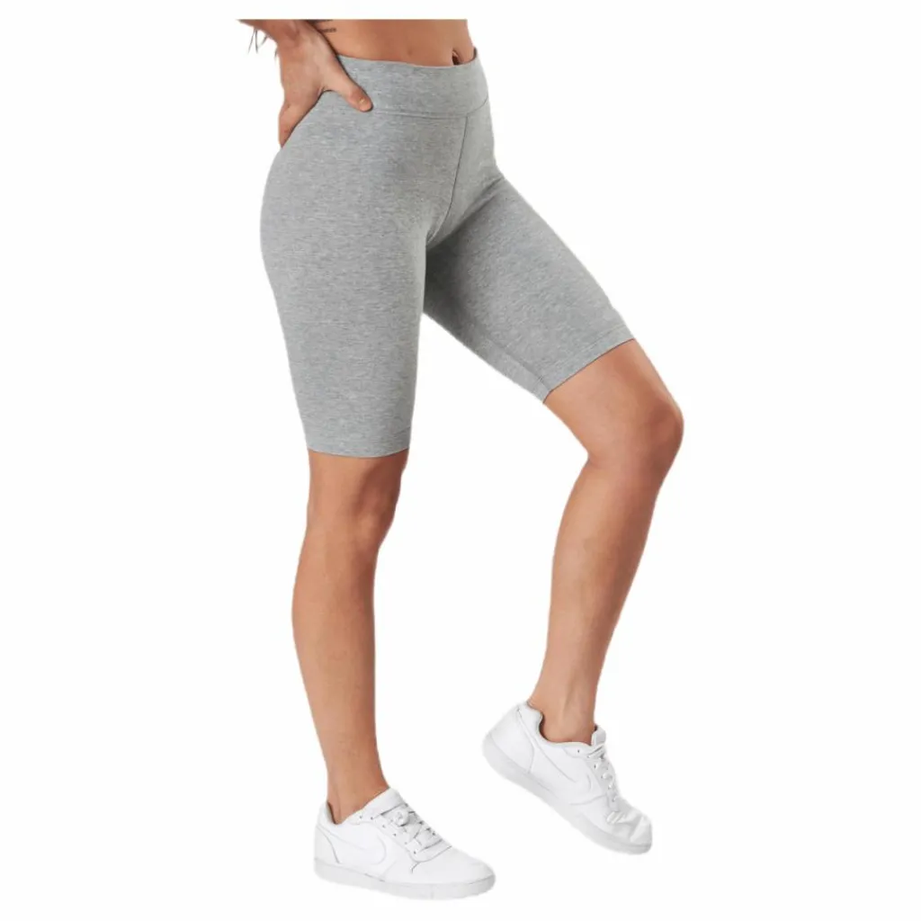 Nike Sportswear Essential Women's Mid-Rise Bike Shorts DK GREY HEATHER/WHITE Grå Hot