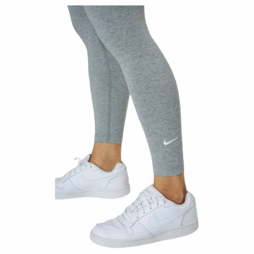 Nike Sportswear Essential Women's 7/8 Mid-Rise Leggings DK GREY HEATHER/WHITE Grå New