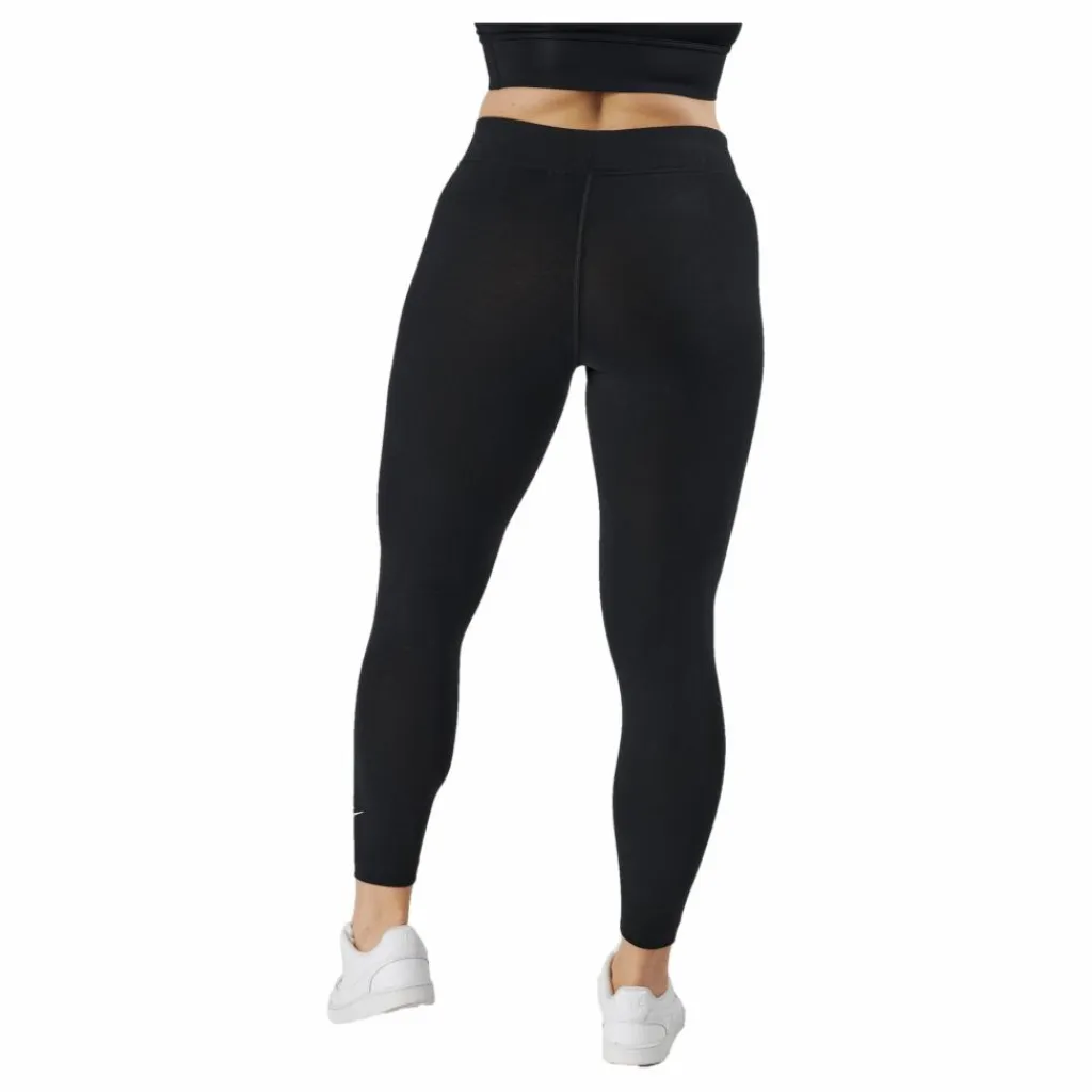 Nike Sportswear Essential Women's 7/8 Mid-Rise Leggings BLACK/WHITE Svart Outlet