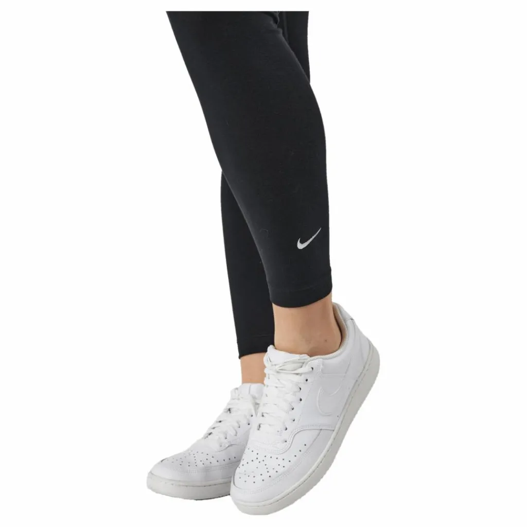 Nike Sportswear Essential Women's 7/8 Mid-Rise Leggings BLACK/WHITE Svart Outlet