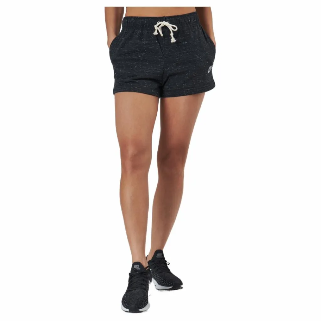 Nike Sportswear Gym Vintage Women's Shorts BLACK/WHITE Svart