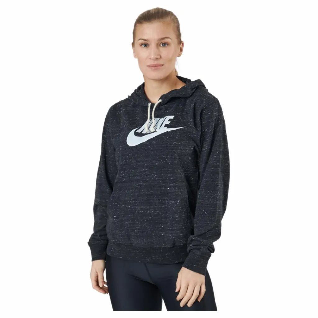 Sportswear Gym Vintage Women's Pullover Hoodie BLACK/WHITE*Nike New