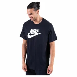 Nike Sportswear Men's T-Shirt BLACK/WHITE Svart
