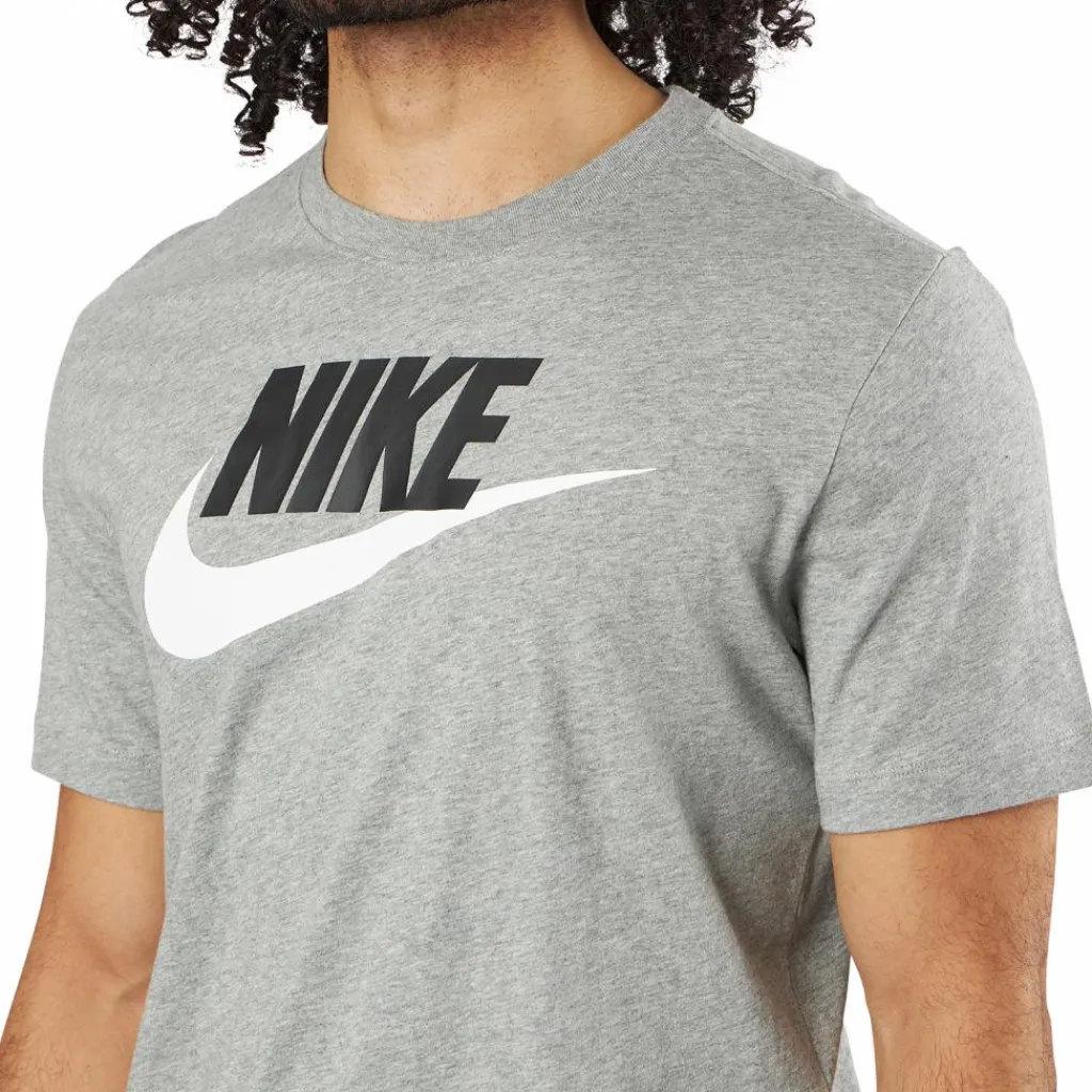 Nike Sportswear Men's T-Shirt DK GREY HEATHER/BLACK/WHITE Grå Hot