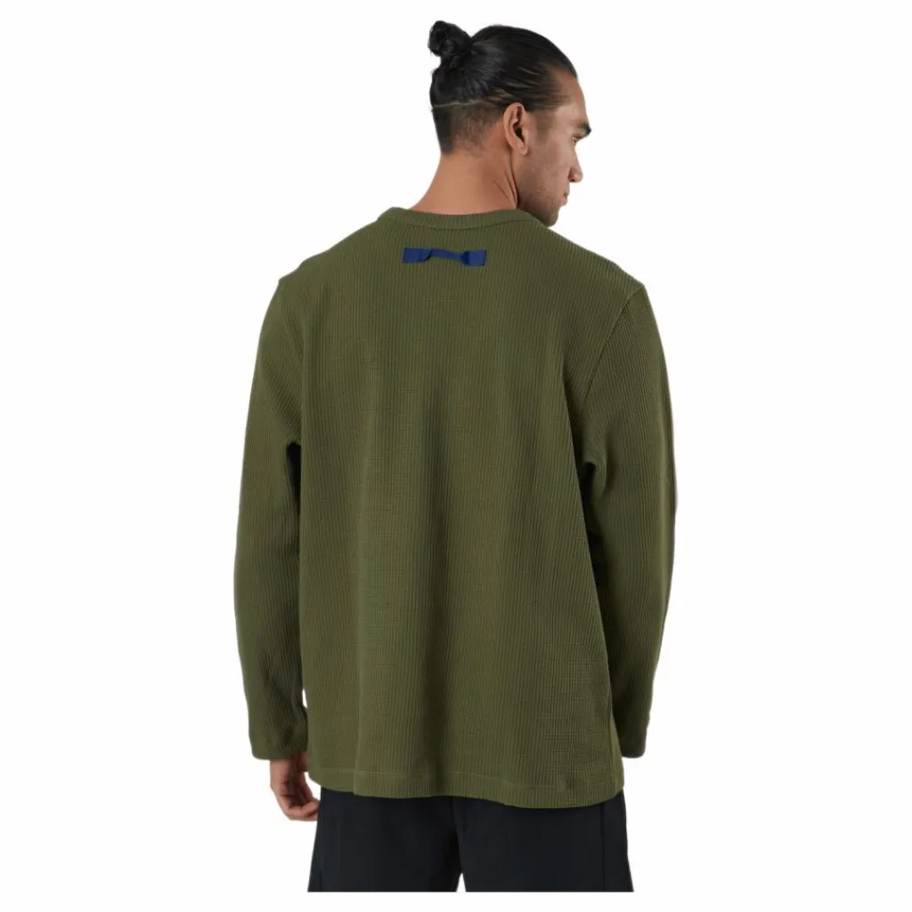 adidas Sportswear Pocket Waffle Knit Crew Focus Olive Grön Online
