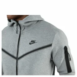 Nike Sportswear Tech Fleece Men's Full-Zip Hoodie DK GREY HEATHER/BLACK Grå Discount