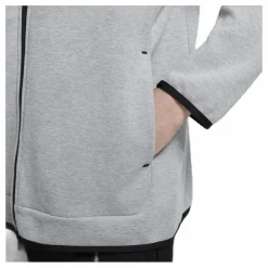 Nike Sportswear Tech Fleece Men's Full-Zip Hoodie DK GREY HEATHER/BLACK Grå Discount