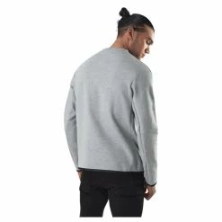 Nike Sportswear Tech Fleece Men's Crew Sweatshirt DK GREY HEATHER/BLACK Grå Outlet