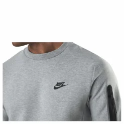 Nike Sportswear Tech Fleece Men's Crew Sweatshirt DK GREY HEATHER/BLACK Grå Outlet