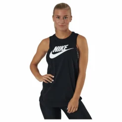 Nike Sportswear Women's Muscle Tank Black/white Svart Clearance