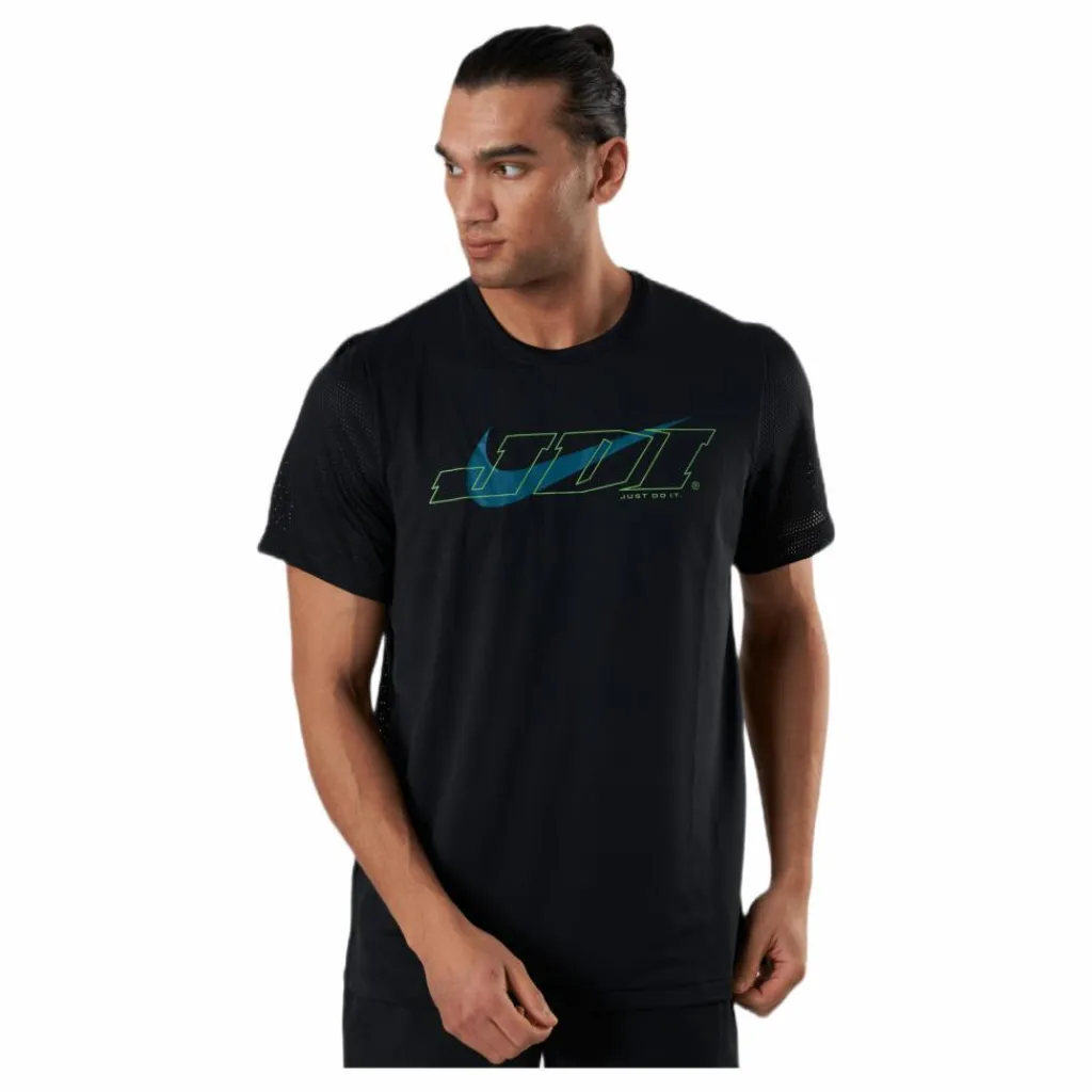 Nike SS Top Green/Black Svart Clearance