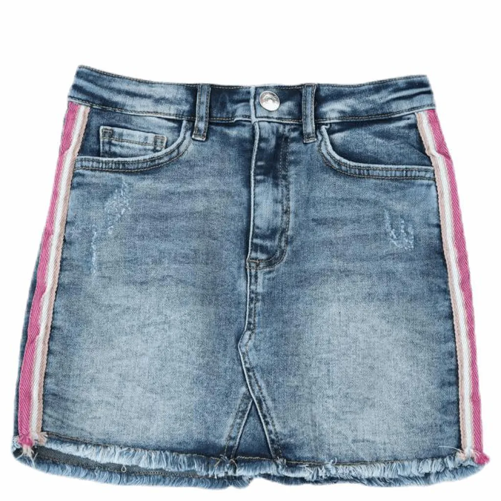 Kids Only Stephania Panel Dnm Skirt Blue Blå Outlet