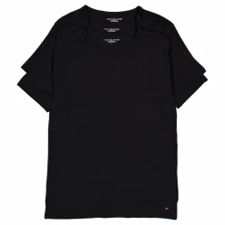 Tommy Hilfiger Stretch Cn Tee Ss 3pack Black/black/black Svart Best