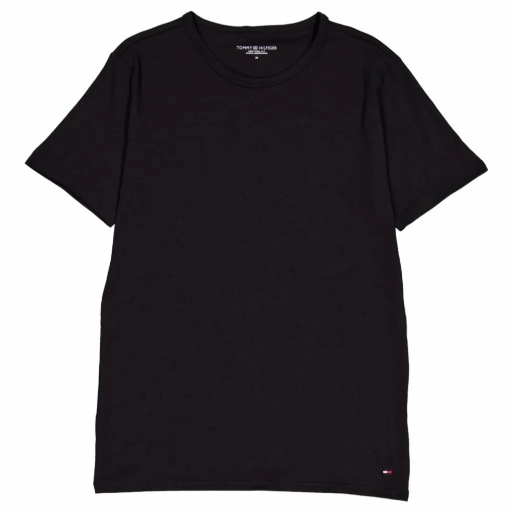 Tommy Hilfiger Stretch Cn Tee Ss 3pack Black/white/grey Heather Svart Sale
