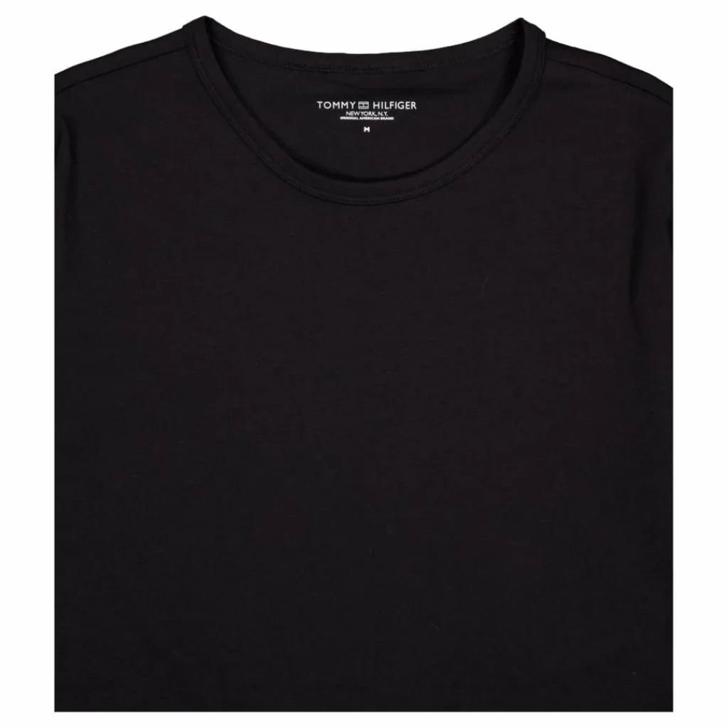 Tommy Hilfiger Stretch Cn Tee Ss 3pack Black/white/grey Heather Svart Sale