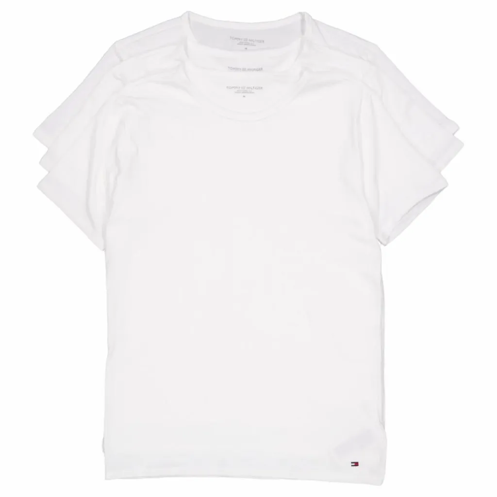 Stretch Cn Tee Ss 3pack White/white/white*Tommy Hilfiger New