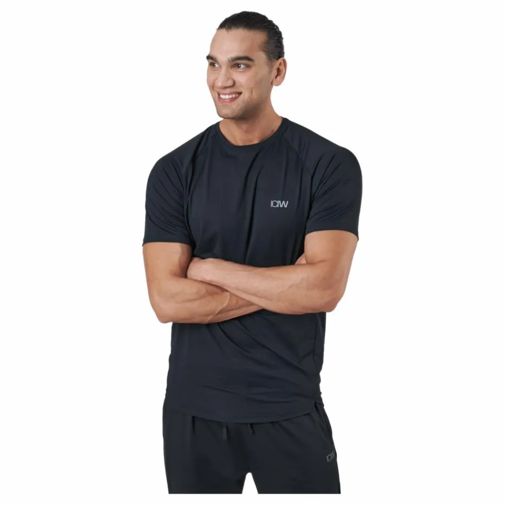 ICANIWILL Stride T-shirt Men Black Svart New