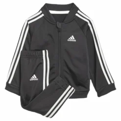 adidas 3-Stripes Tricot Tracksuit Black Svart New
