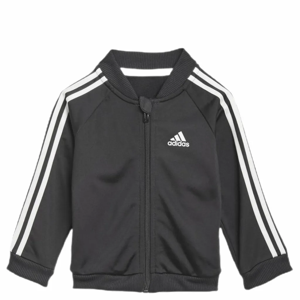 adidas 3-Stripes Tricot Tracksuit Black Svart New