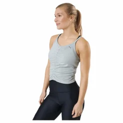 Puma Studio Foundation Ruched Tank Light Gray Heather Vit Discount