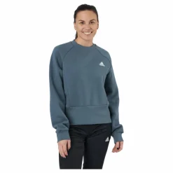 adidas Studio Swt Blue Oxide/white Blå Discount