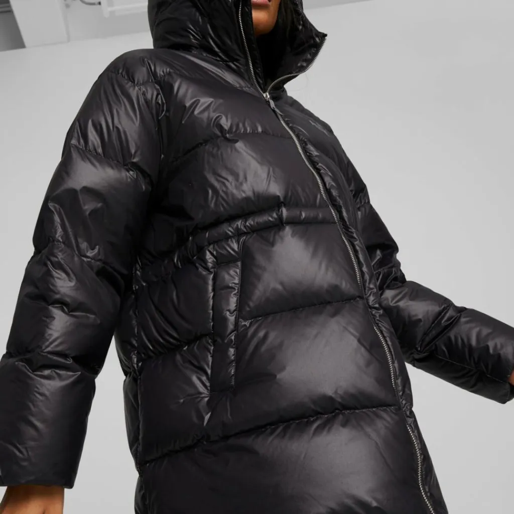 Puma Style Hooded Down Jacket Black Svart Best