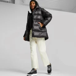 Puma Style Hooded Down Jacket Black Svart Best