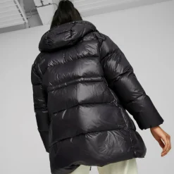 Puma Style Hooded Down Jacket Black Svart Best