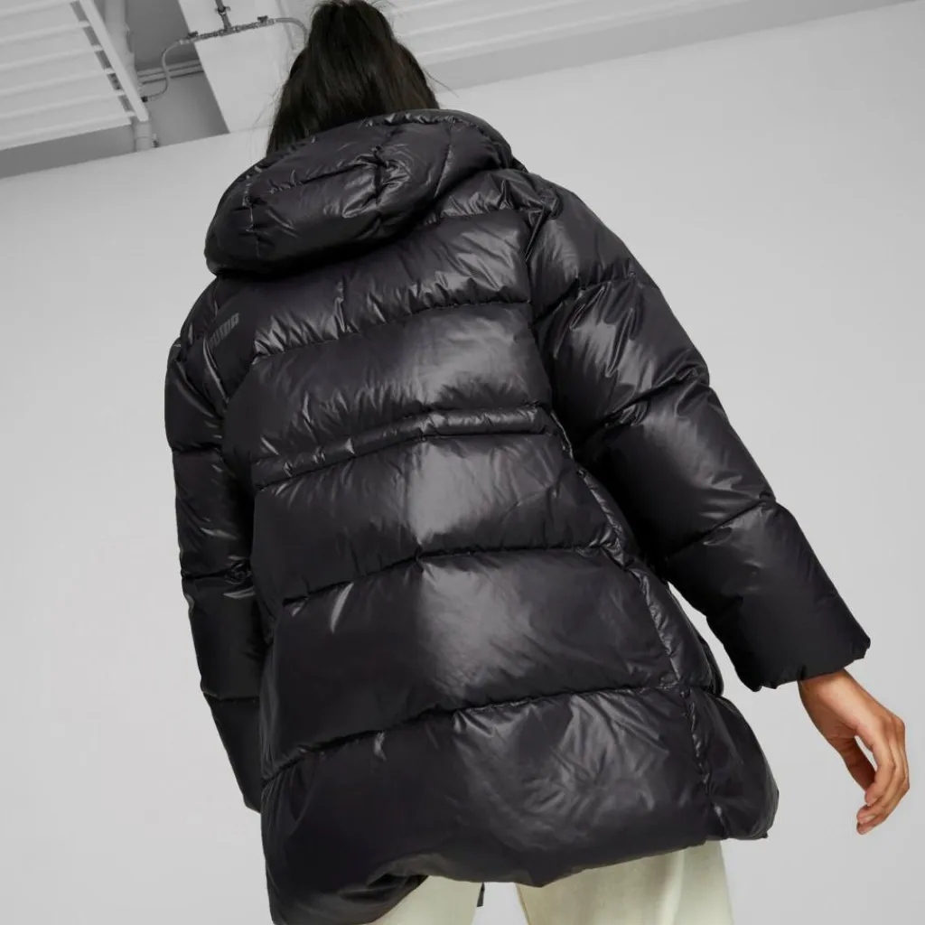 Puma Style Hooded Down Jacket Black Svart Best