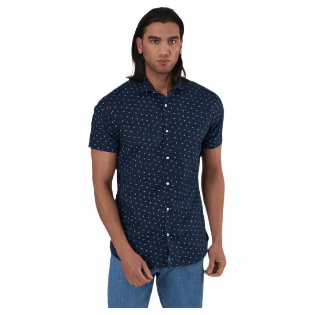Jack & Jones Summer Blackpool Shirt S/S Blue Blå New