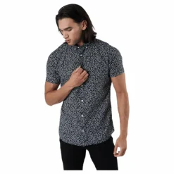 Jack & Jones Summer Print Shirt S/s Svart Grå Sale