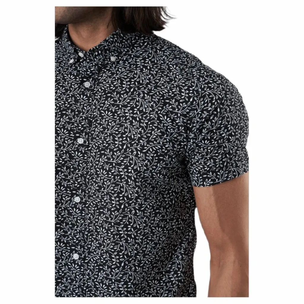 Jack & Jones Summer Print Shirt S/s Svart Grå Sale