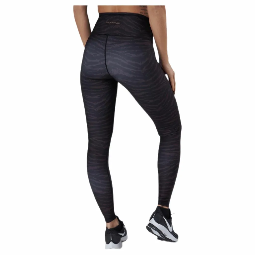 Endurance Summer W Print Waist Tights Flerfärgad Grå Discount