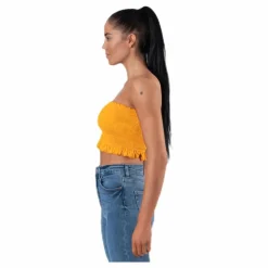 Only Sunny Bandeau Smock Top Yellow Gul Outlet