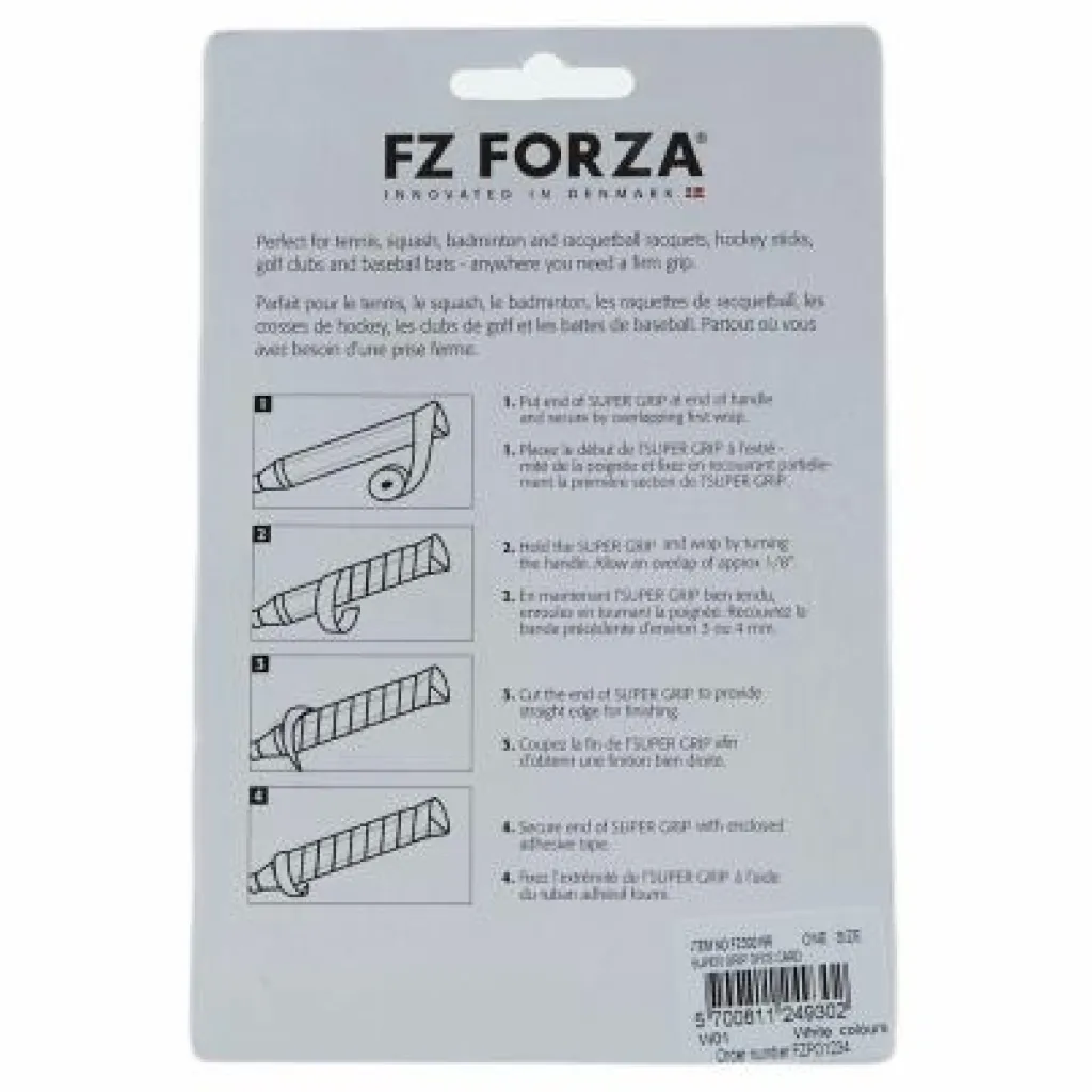 Super Grip 3pcs. Card White*FZ FORZA