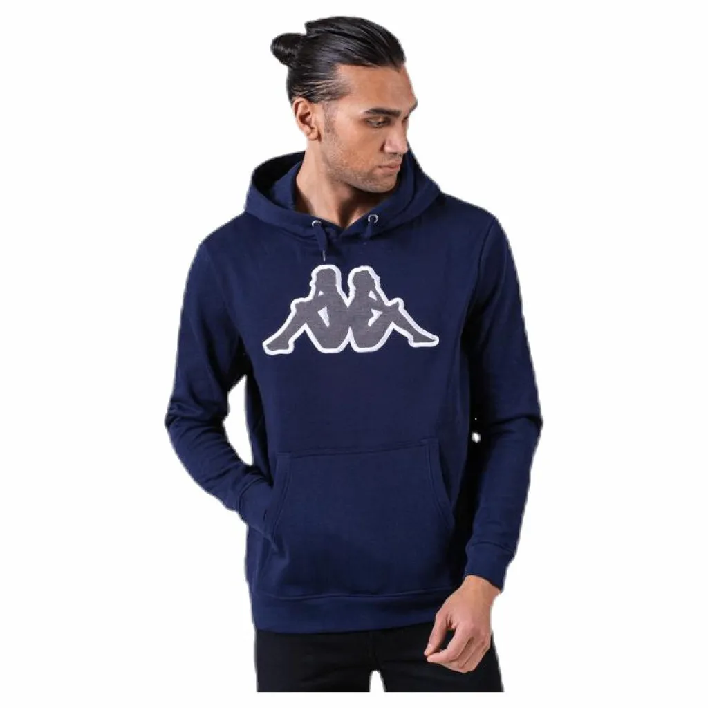 Kappa Sweat Hood, Logo Airiti Blue Blå Discount