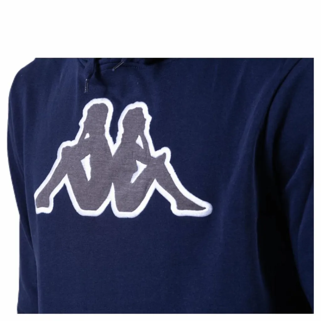 Kappa Sweat Hood, Logo Airiti Blue Blå Discount
