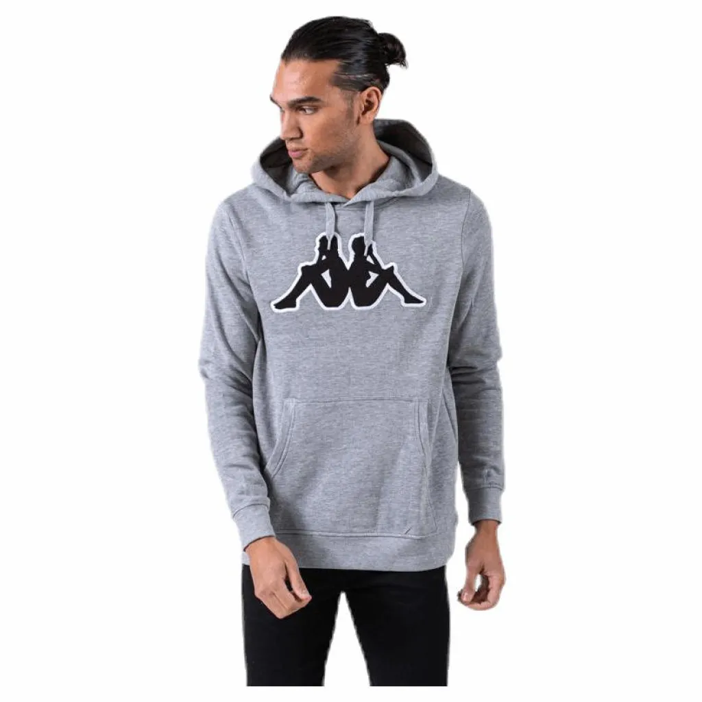 Kappa Sweat Hood, Logo Airiti Grey Grå