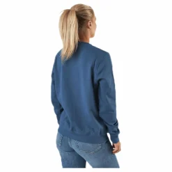 Kappa Sweat RN, Logo Airivit Blue/Black Blå Discount