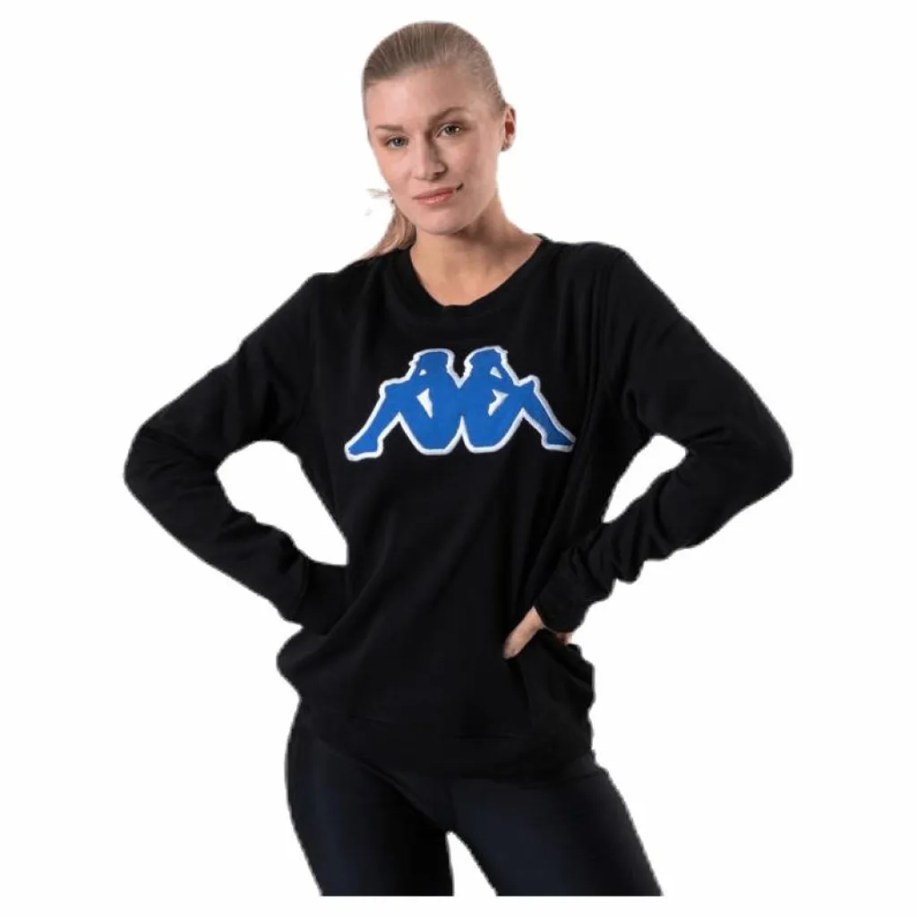 Kappa Sweat RN, Logo Airivit Blue/Black Svart Hot