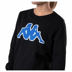 Kappa Sweat RN, Logo Airivit Blue/Black Svart Hot