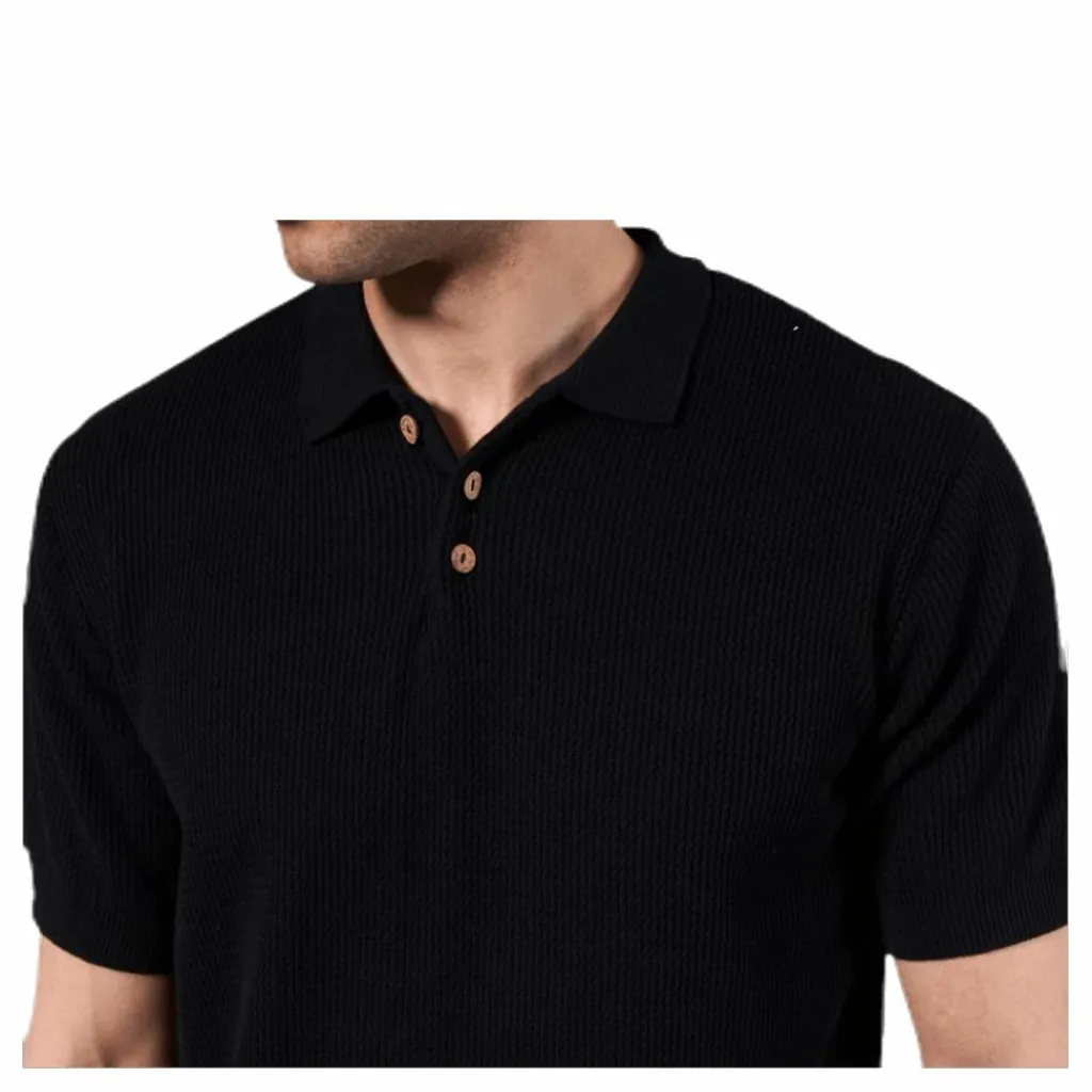 Sweater Short Sleeve Gnesta Black*Dedicated Discount