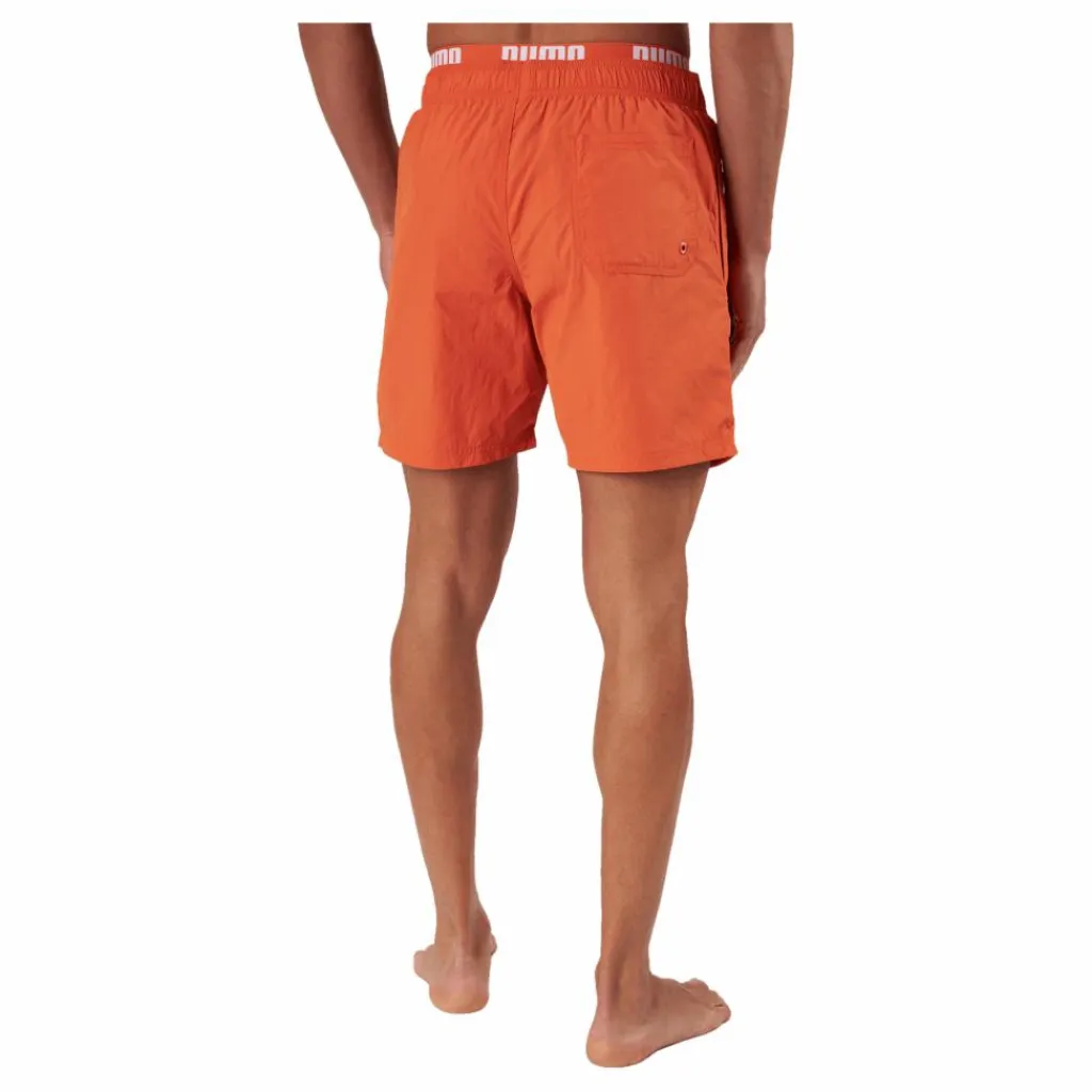 Puma Swim Men Utility Mid Shorts 1p Chili Powder Orange Clearance