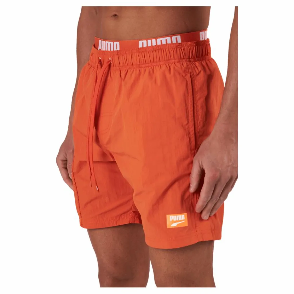 Puma Swim Men Utility Mid Shorts 1p Chili Powder Orange Clearance