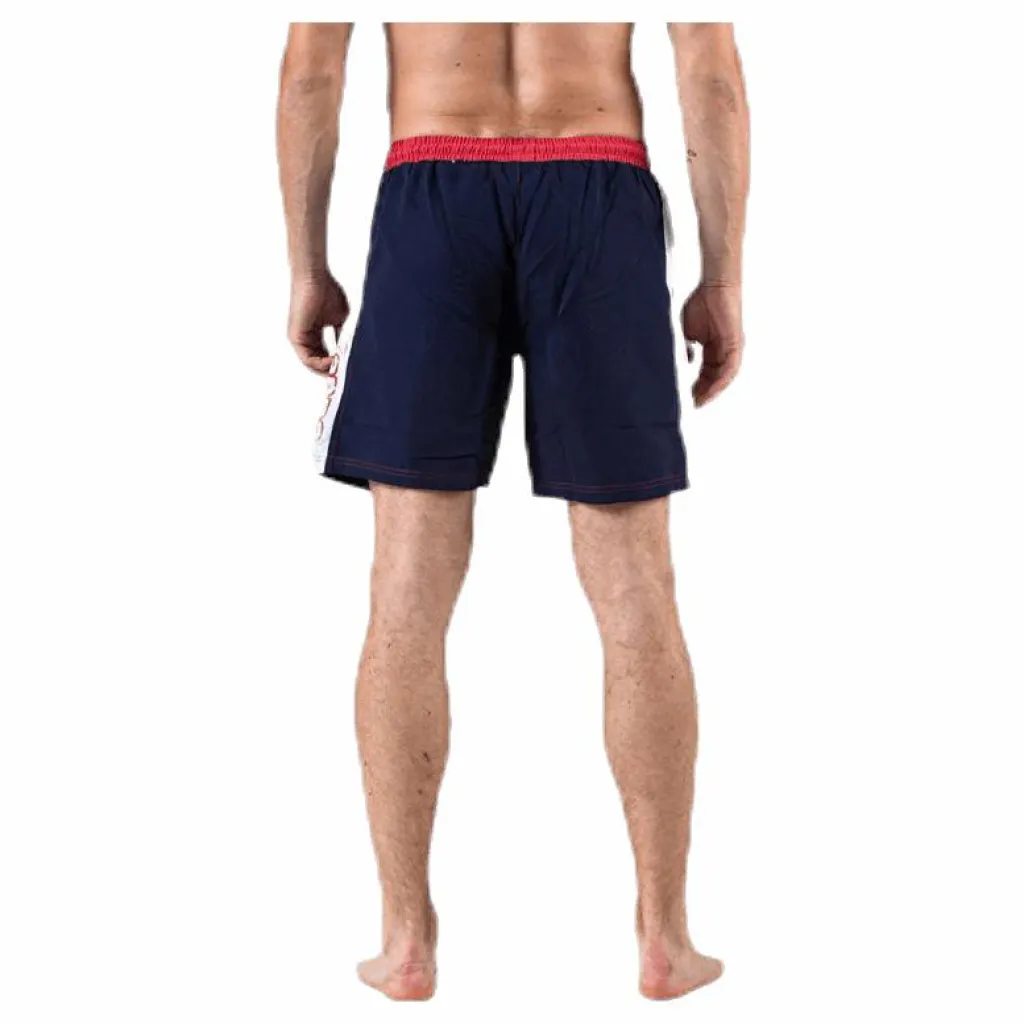 Kappa Swim Shorts, Logo Birtec Blue/White/Red Blå, Vit och Röd